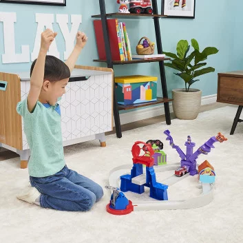 Paw Patrol Pista per Macchinine Total City Rescue con Veicolo di Marshall