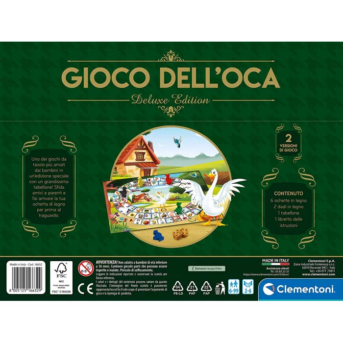 Gioco dell'oca edizione Deluxe Clementoni 16632