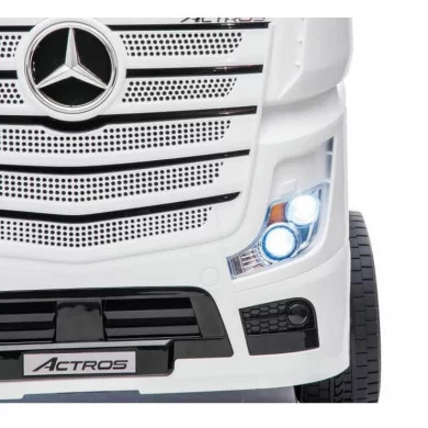 Auto Elettrica Camion Bambini 12V Mercedes Actros Bianco con radiocomando