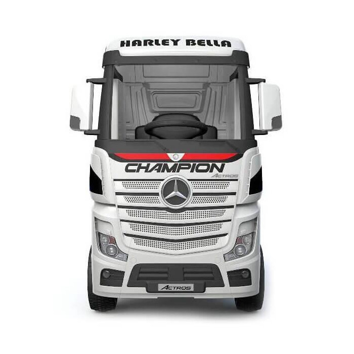 Auto Elettrica Camion Bambini 12V Mercedes Actros Bianco con radiocomando