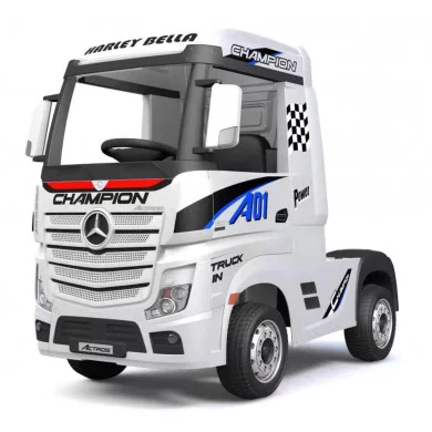 Auto Elettrica Camion Bambini 12V Mercedes Actros Bianco con radiocomando