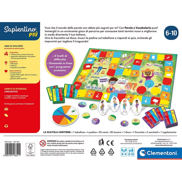 Gioco da Tavolo Parole e vocabolario Clementoni 16641