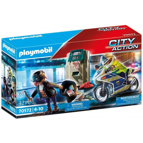 PLAYMOBIL City Action 70572 Poliziotto in Moto e Ladro