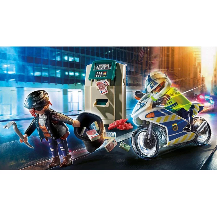 PLAYMOBIL City Action 70572 Poliziotto in Moto e Ladro