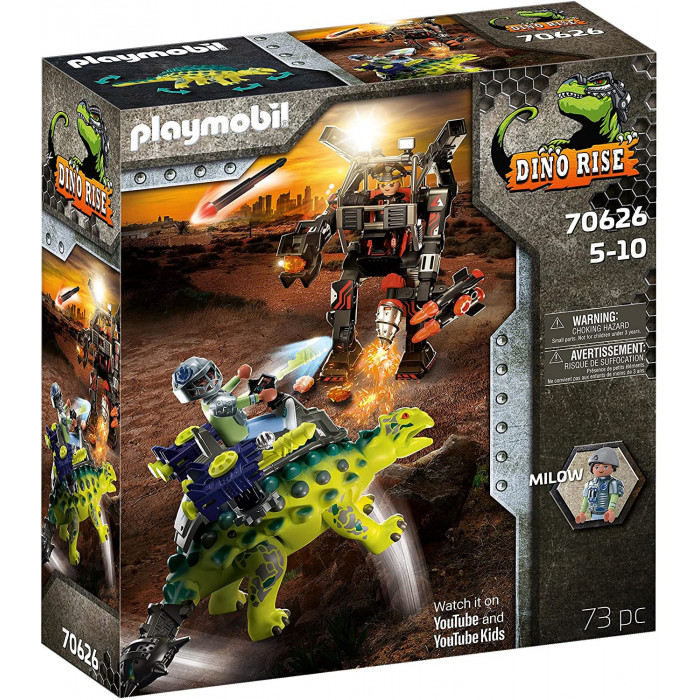 Playmobil Dino Rise Anchilosauro Difesa del Guerriero 70626