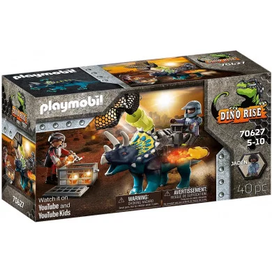 PLAYMOBIL Dino Rise 70627 Triceratopo Assalto alle Pietre Leggendarie