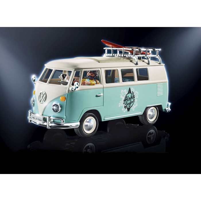 PLAYMOBIL 70826 Volkswagen T1 Camping Bus Furgone Azzurro da Surfista