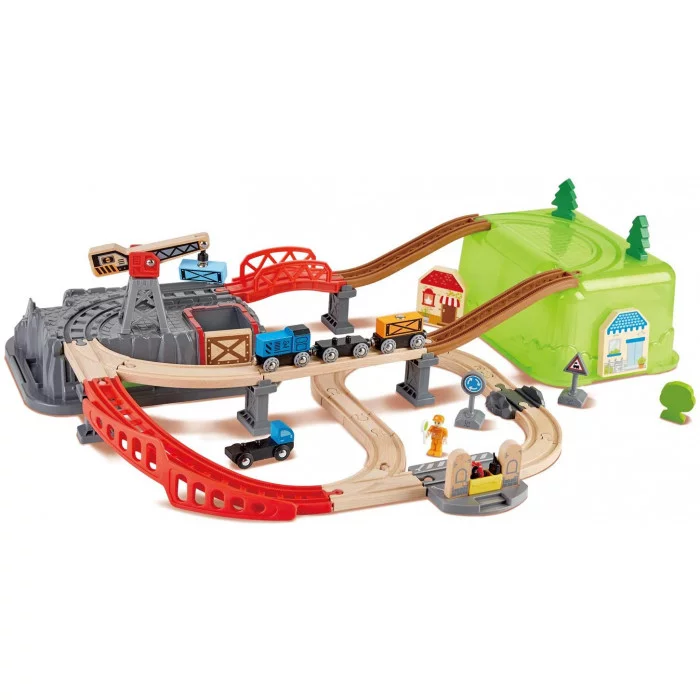 Set da 50 Pezzi da Treno con Pratica Scatola portaoggetti Hape