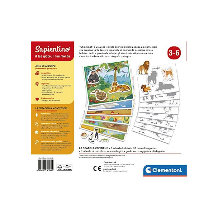 Sapientino Montessori Gli Animali Clementoni 16360
