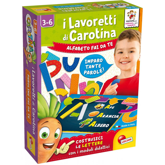 I Lavoretti di Carotina Alfabeto Fai da Te Lisciani Giochi