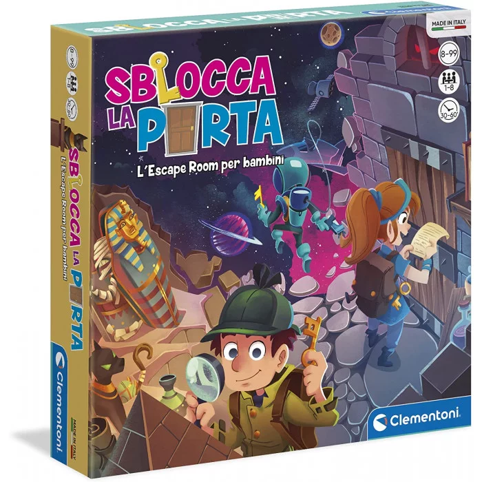 Gioco da tavolo Sblocca la porta Escape room bambini Clementoni 16155