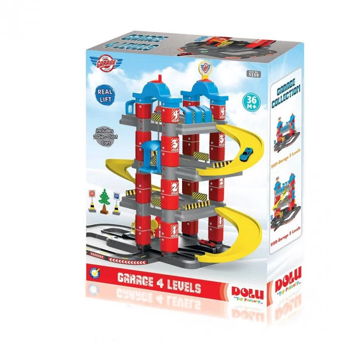 Garage a 4 piani Playset interattivo per bambini Dolu