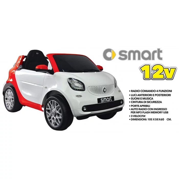 Auto Elettrica Smart 12 volt con radiocomando