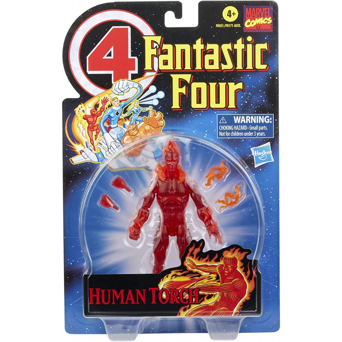 Marvel Legends Series Retro Torcia Umana dei Fantastici Quattro Hasbro