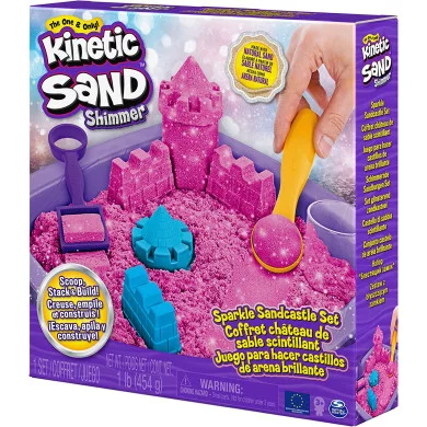 Kinetic Sand Castello di Sabbia Rosa Shimmer