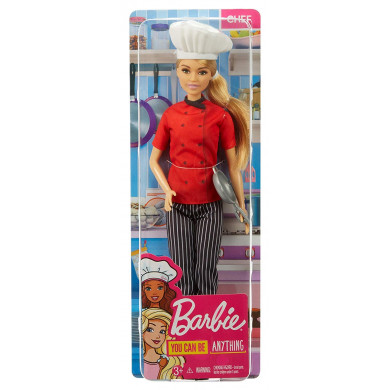 Barbie Carriere Chef con Padella Cappello da Cuoco e Capelli Biondi FXN99