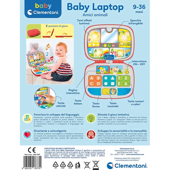Baby laptop Amici Animali Clementoni 17677
