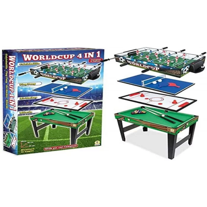 Tavolo Da Gioco 4 In 1 In Legno