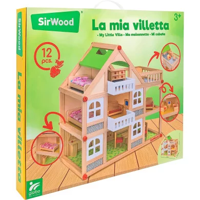 Casa in Legno di 2 Piani alta 55 cm SirWood