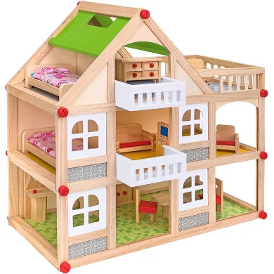 Casa in Legno di 2 Piani alta 55 cm SirWood