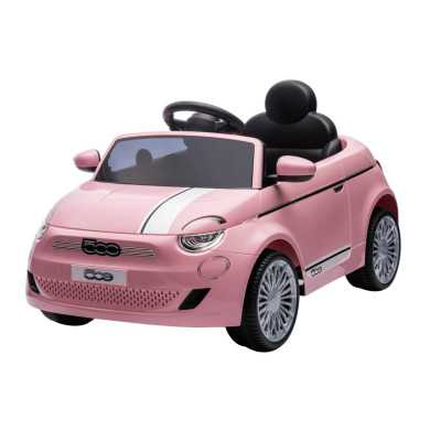 Auto elettrica FIAT 500e Rosa con radiocomando 12v Globo