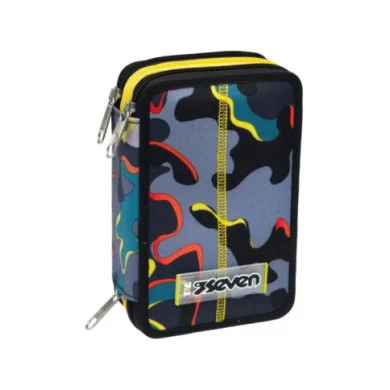 Astuccio scuola Seven 3 zip Dye On