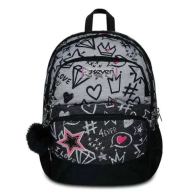 Zaino scuola Seven Advanced Pockets Zipper Glamy