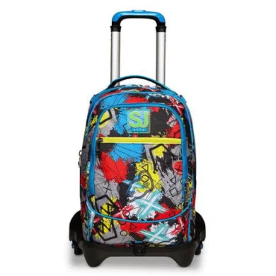 Zaino Scuola Con Trolley Seven Jack-3wd+ SJ Gang Glitzled Boy