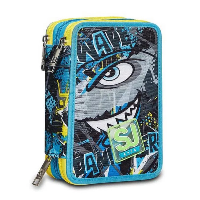 Astuccio scuola 3 zip SJ Gang Sharken