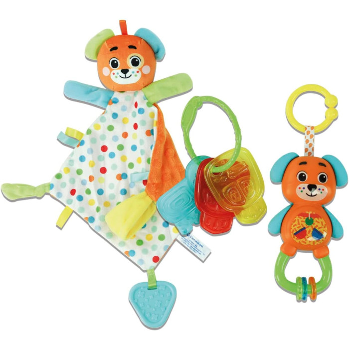 Baby Gift Set Puppy Sonaglino, Chiavi e Copertina Dou Clementoni 17804
