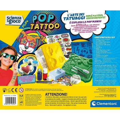 Scienza e Gioco Fun Pop Tattoo Fabbrica Clementoni 19356