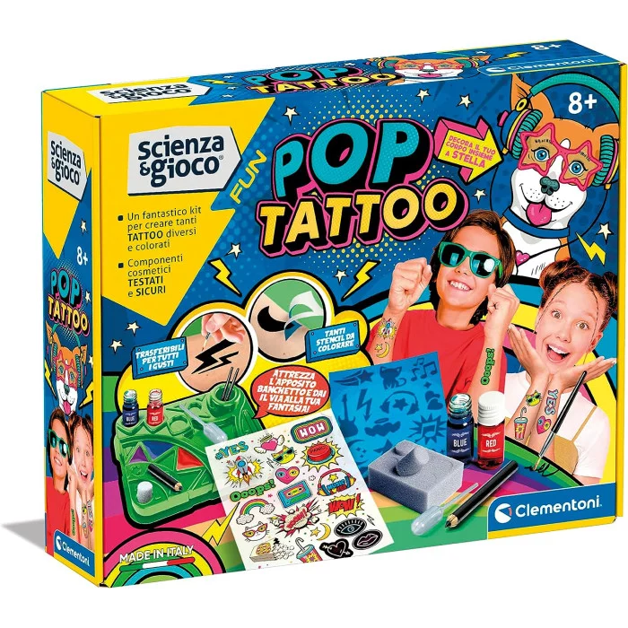 Scienza e Gioco Fun Pop Tattoo Fabbrica Clementoni 19356