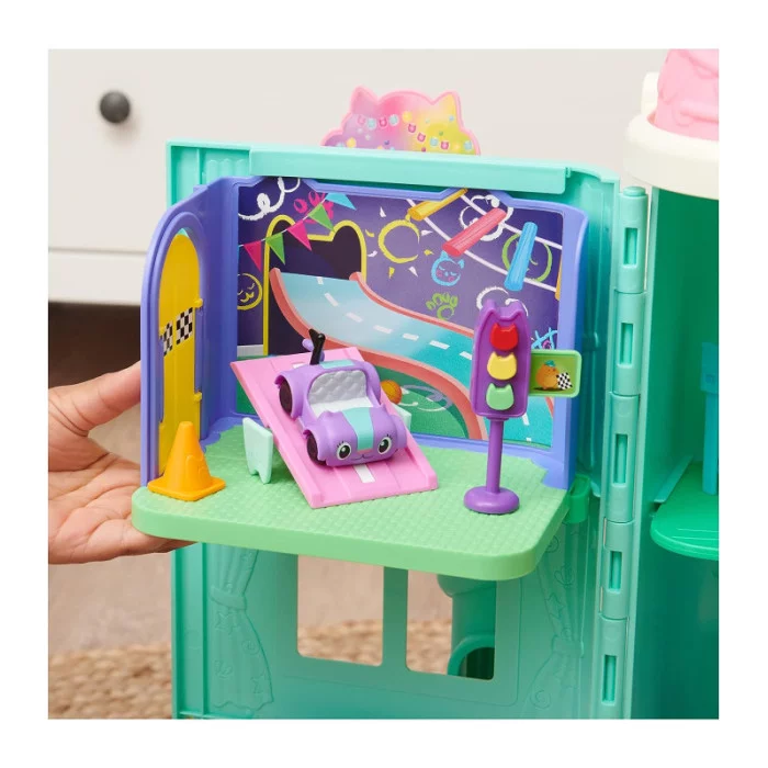 Gabby's Dollhouse, Stanza dei Giochi Purr-ific con la macchinina Giocattolo Carlita