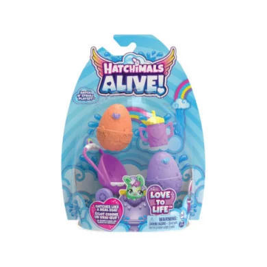 HATCHIMALS Alive Confezione con Due Uova Che Si schiudono con l'Acqua e Passeggino