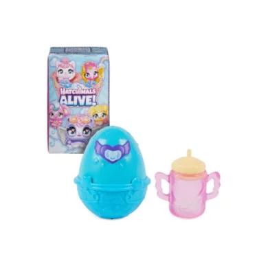 HATCHIMALS Alive Confezione Singola con Mini Personaggi in Uova Che Si Schiudono con l'Acqua