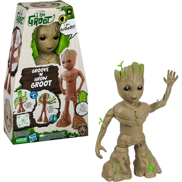 Groot Balla e Cresce Action Figure Interattiva Marvel Studios Hasbro