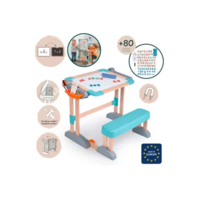 Banco Scuola Evolutivo Space 2 in 1 80 Accessori Smoby