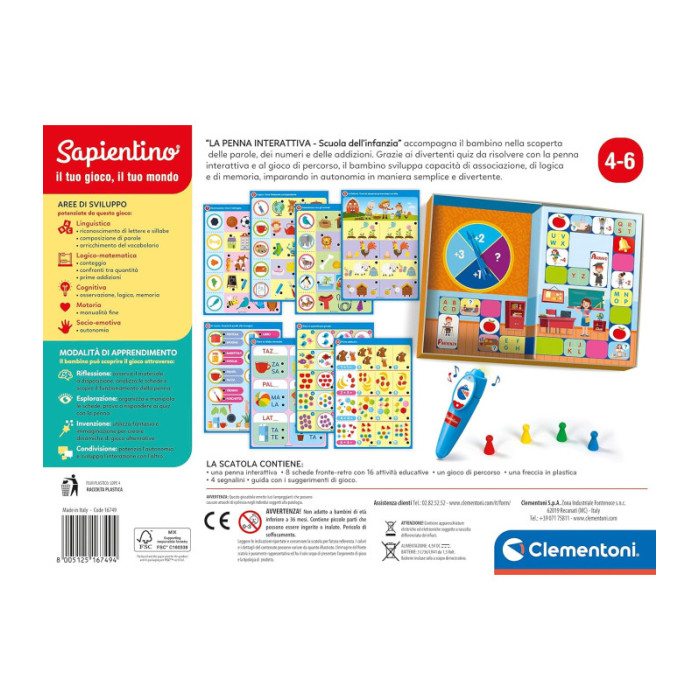 Sapientino Scuola Dell'Infanzia-Parole Logica E Prime Operazioni Clementoni 16749