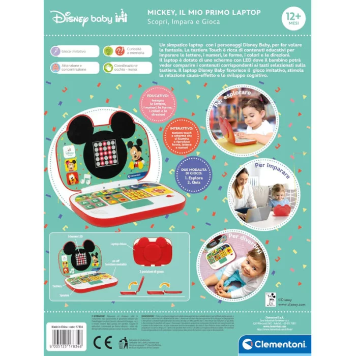 Il Mio Primo Laptop Disney Baby Mickey Topolino Clementoni 17834