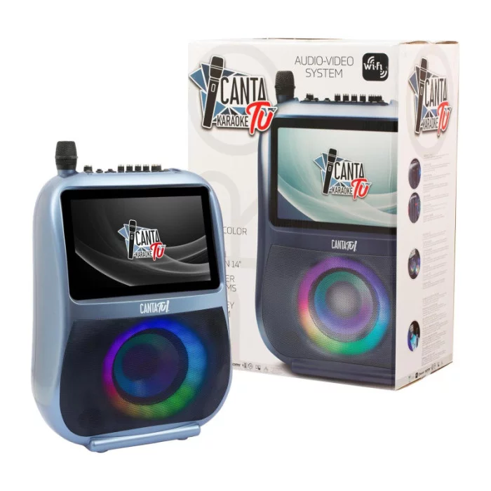 Canta Tu Karaoke Professionale 2023 Completo con Microfono Wireless Blu