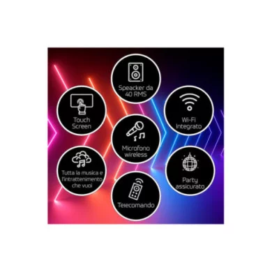 Canta Tu Karaoke Professionale 2023 Completo con Microfono Wireless Blu