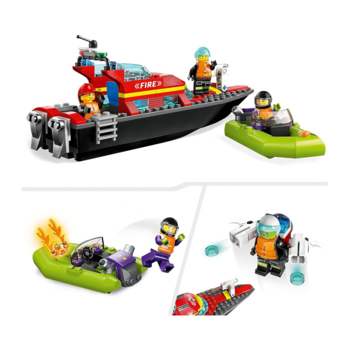 LEGO CITY 60373 La barca di salvataggio dei pompieri 60373