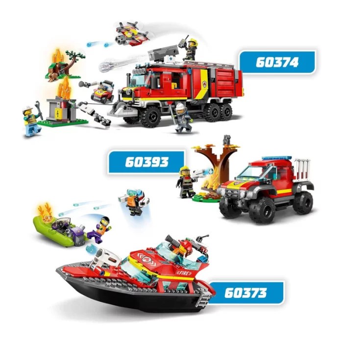 LEGO CITY 60373 La barca di salvataggio dei pompieri 60373