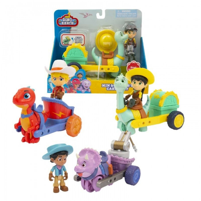 Dino Ranch - Veicolo Con Dino E Personaggio Assortiti