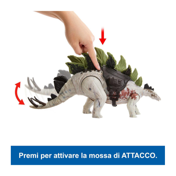 Action Figure Stegosauro Jurassic World Hammond Collection Di Mattel - Dinosauro Da 17" (43 Cm), 15 Punti Articolazione, Coda Snodata