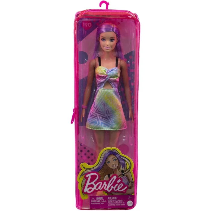 Barbie Fashionistas Bambola con Capelli Biondi e Ciocche Viola HBV22