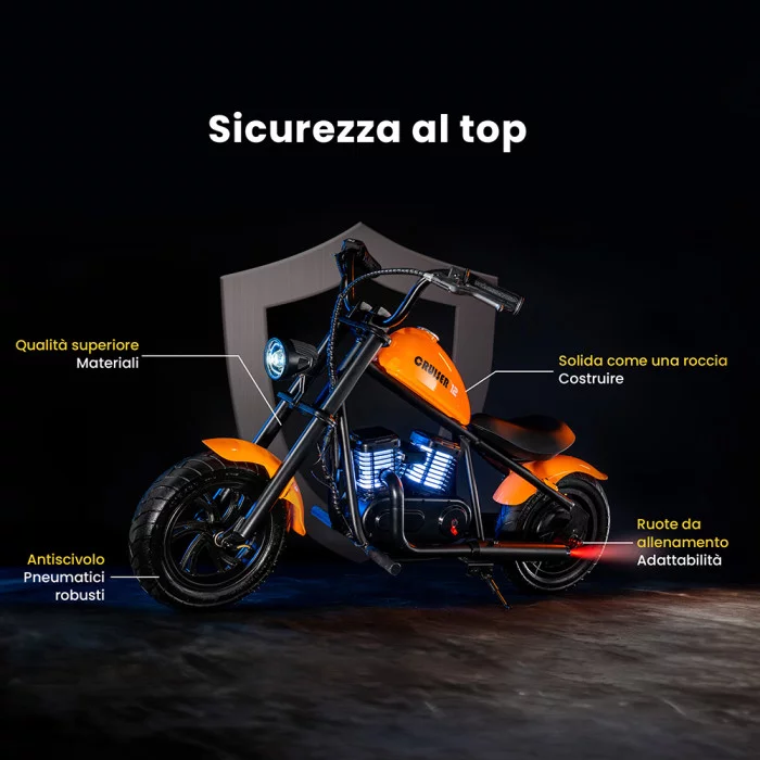 Ruote Di Addestramento Per Moto Elettrica Bambini HYPER GOGO - Apprendimento Sicuro E Divertente - Foto 9