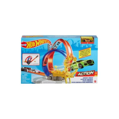 Hot Wheels -Energy Track Pista da Costruire con Doppio Giro della Morte GND92