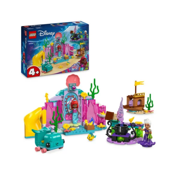 LEGO Disney 43254 La Caverna di Cristallo di Ariel Giocattolo da Costruire, Giochi per Bambini 4+ Anni con la Sirenetta