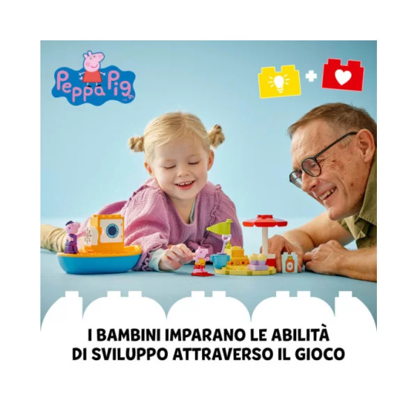 LEGO DUPLO 10432 Viaggio in Barca di Peppa Pig, Giochi Educativi per Bambini 2+ con 2 Personaggi, Idea Regalo di Compleanno